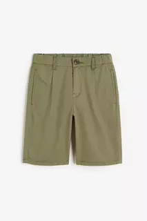 Короткие хлопковые брюки чинос H&amp;M, зеленый H&M