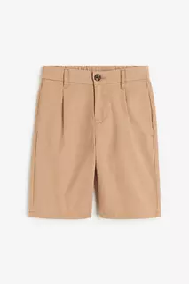 Короткие хлопковые брюки чинос H&amp;M, бежевый H&M