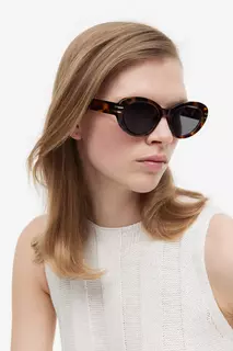 Круглые солнцезащитные очки H&amp;M, коричневый H&M