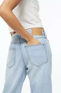 Мешковатые низкие джинсы H&amp;M, синий H&M
