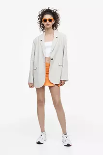 Мини-юбка из смесового льна H&amp;M, оранжевый H&M