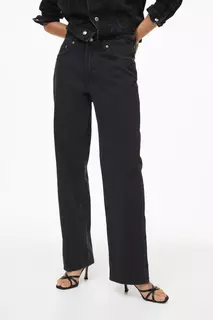 Мешковатые низкие джинсы H&amp;M, черный H&M
