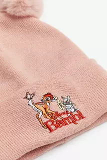 Мягкая шапка с помпонами и аппликацией H&amp;M, розовый H&M