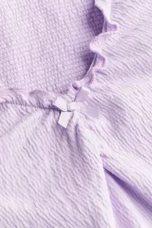 Мятая трикотажная блузка H&amp;M, фиолетовый H&M