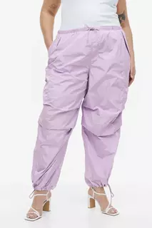 Нейлоновые брюки H&amp;M, фиолетовый H&M