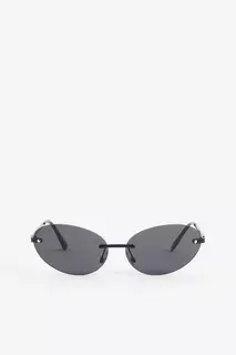Овальные солнцезащитные очки H&amp;M, черный H&M
