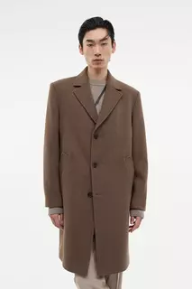 Пальто из смесовой шерсти H&amp;M, бежевый H&M