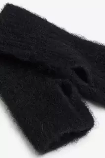 Перчатки без пальцев из смеси альпаки H&amp;M, черный H&M