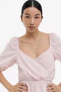 Платье для кормления с объемными рукавами H&amp;M, розовый H&M