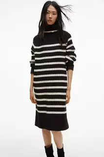 Платье с воротником-поло H&amp;M, черный H&M
