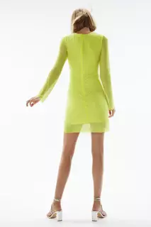 Платье с камнями H&amp;M, желтый H&M