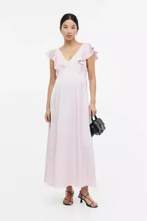 Платье с рюшами H&amp;M, розовый H&M