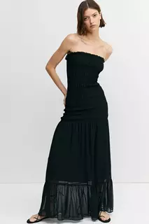 Платье-бандо на резинках H&amp;M, черный H&M