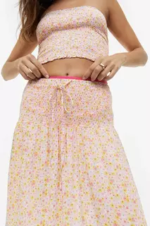 Пляжная юбка на резинках H&amp;M, розовый H&M