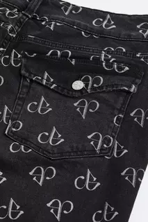 Расклешенные низкие джинсы H&amp;M, серый H&M