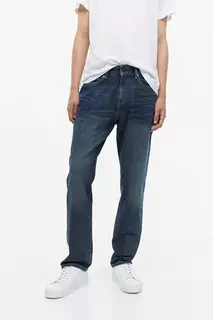 Прямые джинсы xfit стандартного размера H&amp;M, синий H&M