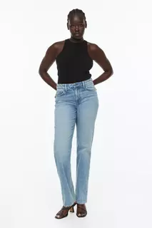 Прямые джинсы стандартного кроя H&amp;M, синий H&M