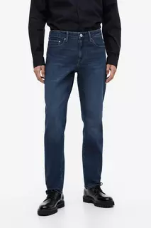 Прямые джинсы стандартного кроя H&amp;M, синий H&M