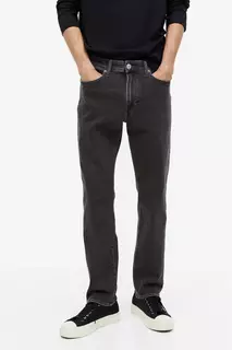 Прямые джинсы стандартного кроя H&amp;M, черный H&M