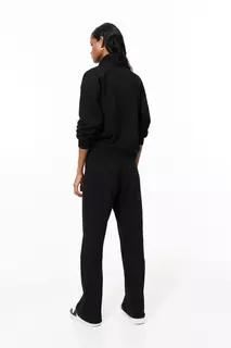 Прямые свободные брюки H&amp;M, черный H&M