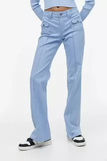 Расклешенные брюки карго H&amp;M, синий H&M