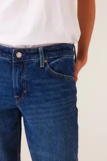 Прямые низкие джинсы H&amp;M, синий H&M