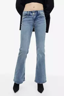 Расклешенные низкие джинсы H&amp;M, синий H&M