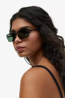 Прямоугольные солнцезащитные очки H&amp;M, черный H&M