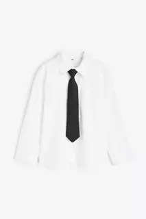 Рубашка и галстук H&amp;M, белый H&M