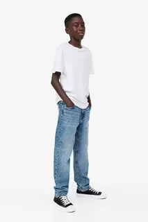 Свободные джинсы зауженного кроя H&amp;M, синий H&M