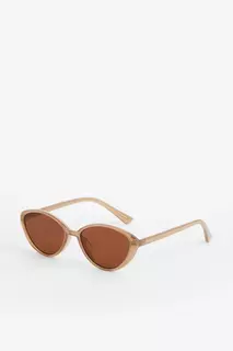 Солнцезащитные очки в оправе «кошачий глаз» H&amp;M, бежевый H&M
