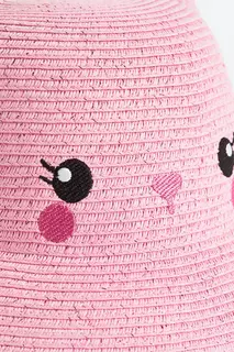Соломенная шляпа с вышивкой H&amp;M, розовый H&M