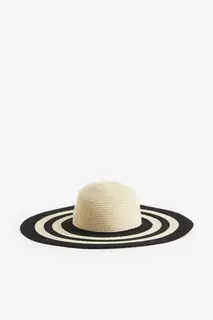 Соломенная шляпа с широкими полями H&amp;M, бежевый H&M