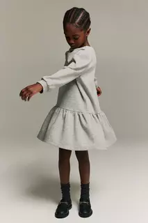 Спортивное трикотажное платье с рюшами H&amp;M, серый H&M