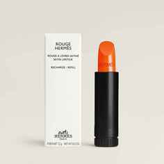 Сменный картридж для атласной губной помады Hermès Rouge Satin, тон 33 Orange Boîte, 3,5 г Hermes