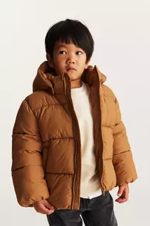Стеганая водоотталкивающая куртка H&amp;M, коричневый H&M