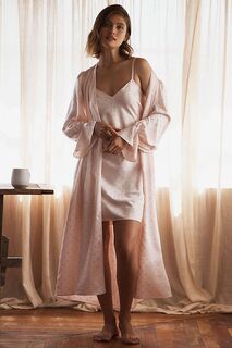 Хрустальный халат Bhldn Ханна, розовый