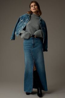 Джинсовая юбка-макси Essentiel Antwerp переработанная, средне-синий