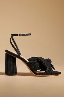 Loeffler Randall Туфли на каблуке с бантом и камелией, черный