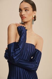 Платье миди L&apos;idee Gatsby с открытыми плечами, темно-синий L'idée
