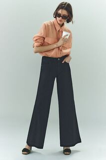Pilcro Широкие джинсы со средней посадкой Gwen, цвет vorman black wash