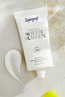 Солнцезащитный крем Supergoop! SPF 30 Sheerscreen минеральный, белый