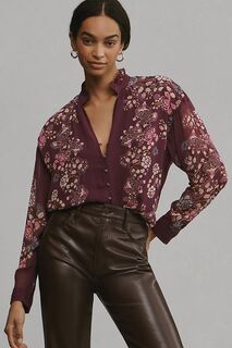 Блуза на пуговицах Pilcro Tavi, фиолетовый