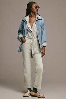 Вельветовые укороченные расклешенные джинсы Yaya со средней посадкой от Pilcro, цвет julip