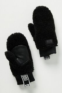 Варежки из шерпы с логотипом UGG, черный