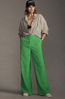 Вельветовые брюки Essentiel Antwerp Envy, темно-зеленый