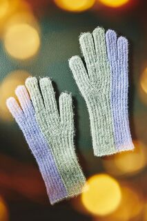 Двухцветные перчатки от Anthropologie, светло-зеленый