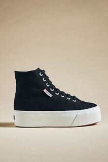 Высокие кеды Superga 2708, черно/белый