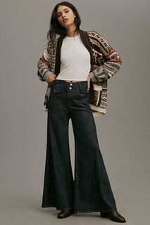 Джинсы-брюки Pilcro с двойной талией и высокой посадкой, цвет mahler