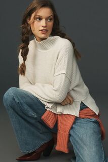 Кашемировый свитер Pilcro Cocoabella с воротником под горло, белый